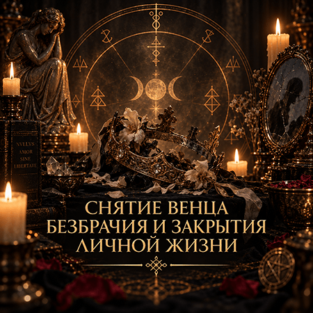 СНЯТИЕ ВЕНЦА БЕЗБРАЧИЯ И ЗАКРЫТИЯ ЛИЧНОЙ ЖИЗНИ. Помощь в сфере Любовной Магии.